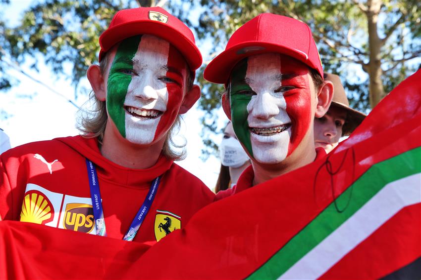Two Ferrari fans